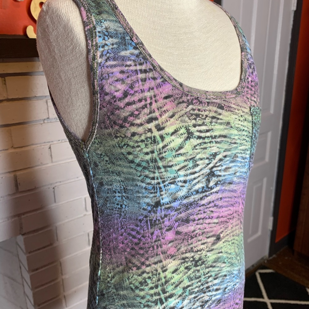 Glo Jeans Multicolored Zebra Print Y2K Tank Top - Picture 5 of 8